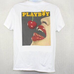 Playboy Graphic Cherry Lips T-Shirt Mens Large